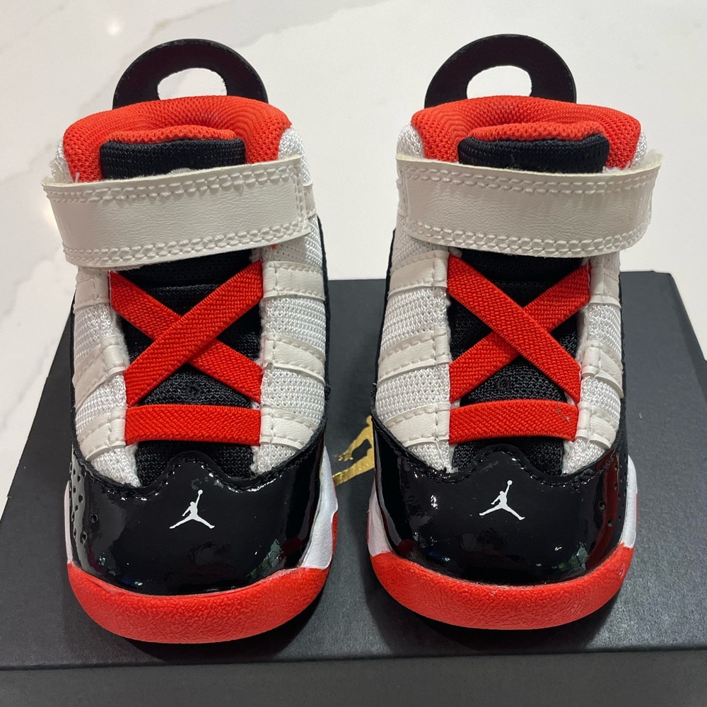 Toddler Jordan 6 Rings White/Black/Orange